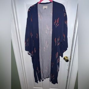 Universal thread cardigan blue pink‎ cherry blossom one size fits most (OSFM)